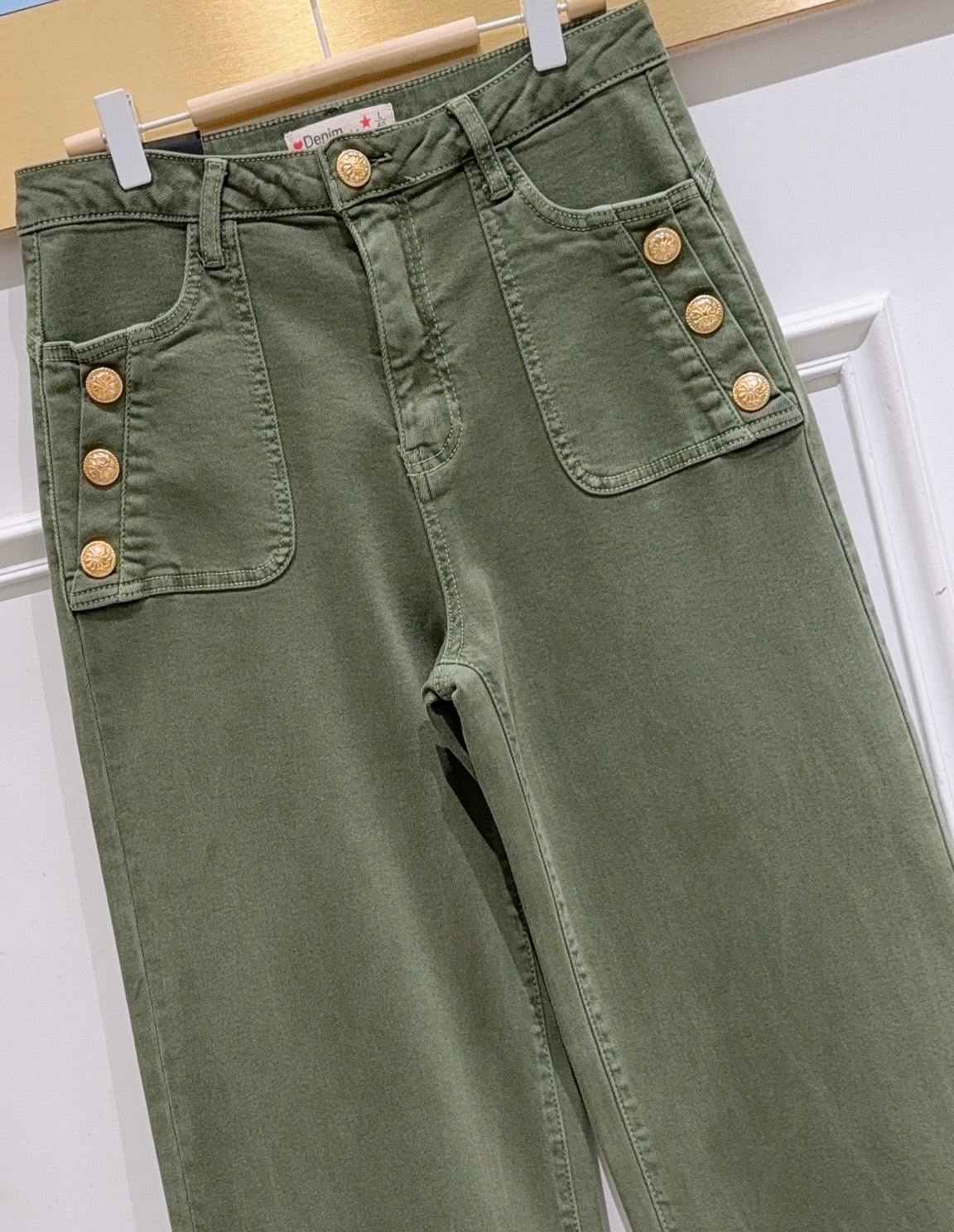 Jean Wide Leg Kaki 