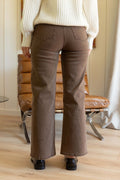 Jean marron coupe droite