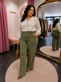 Jean Wide Leg Kaki 