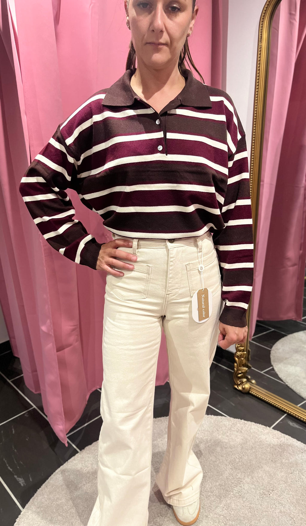 Jean Wide Leg Gaspard – Écru