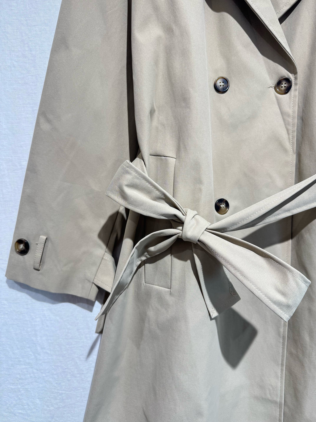 Trench Long Taupe Ceinturé