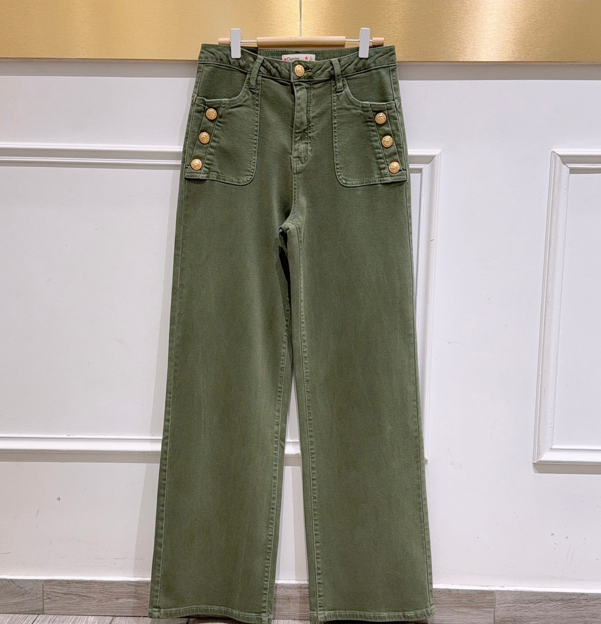 Jean Wide Leg Kaki 