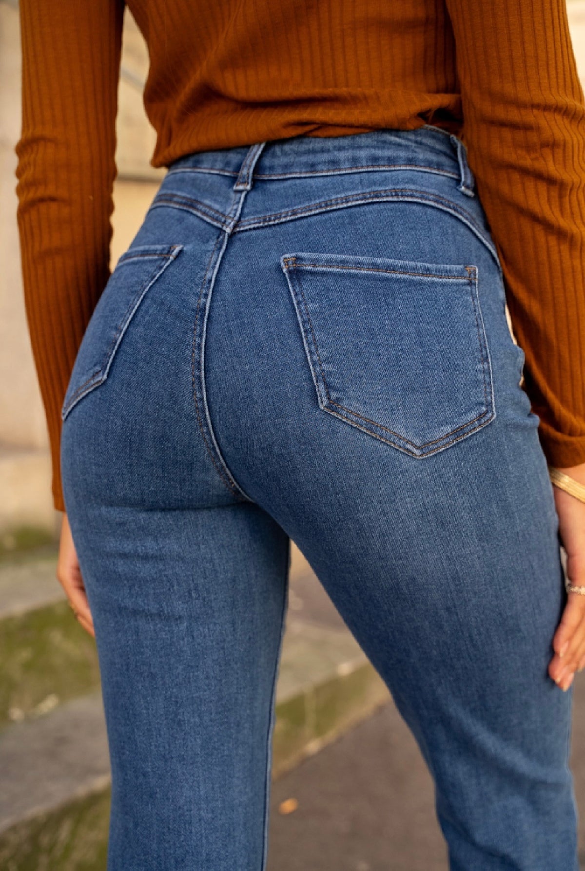 Jean Mom Push-Up Stretch – Denim Bleu
