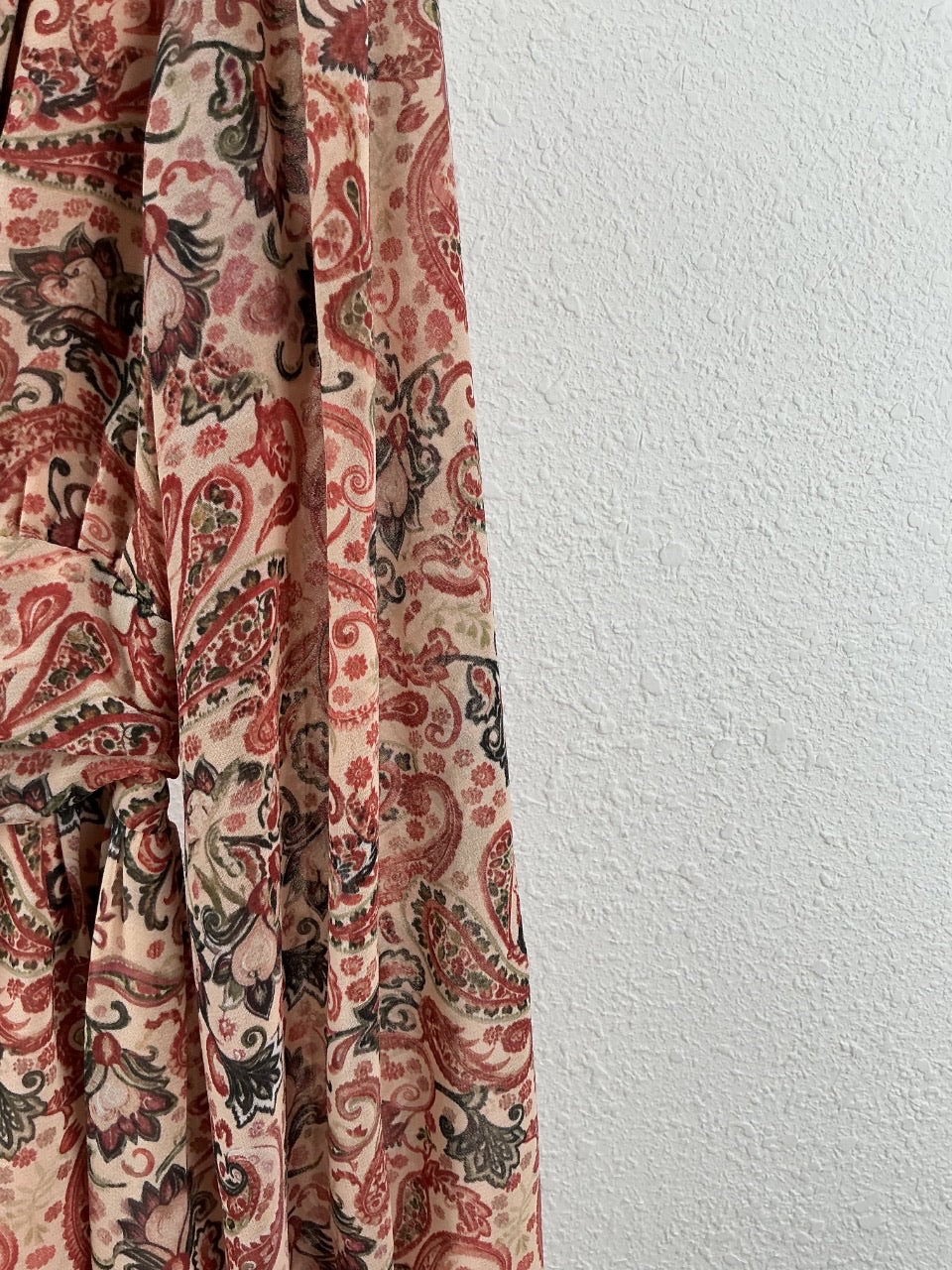 Robe courte imprimée cachemire – Beige & Terracotta