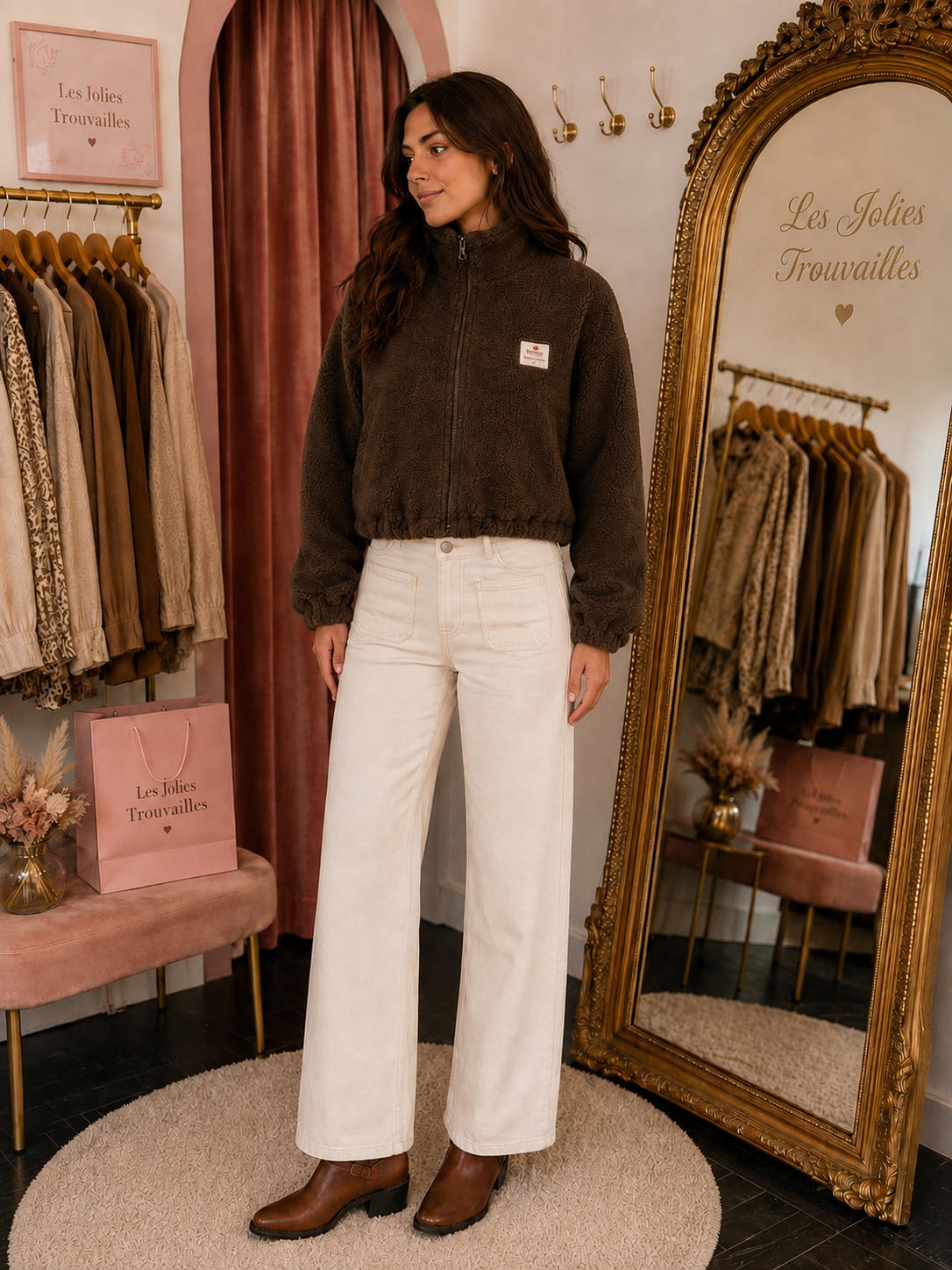 Veste Sherpa Chocolat Zippée