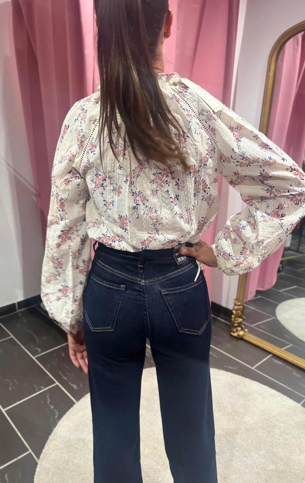 Jean Wide Leg Brut – Boutons Dorés