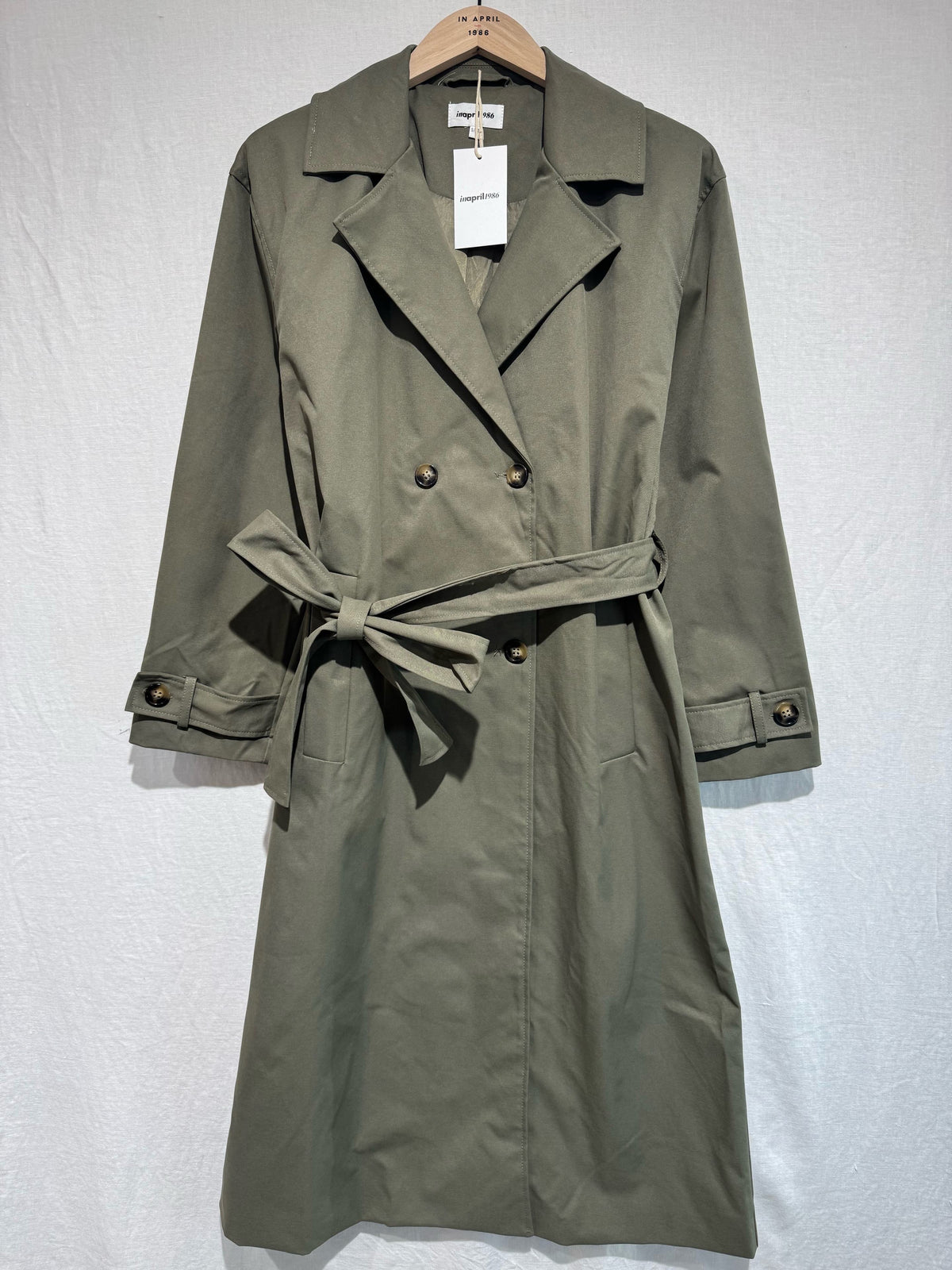 Trench Long Kaki Ceinturé