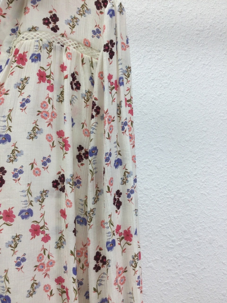 Chemise fleurie écrue