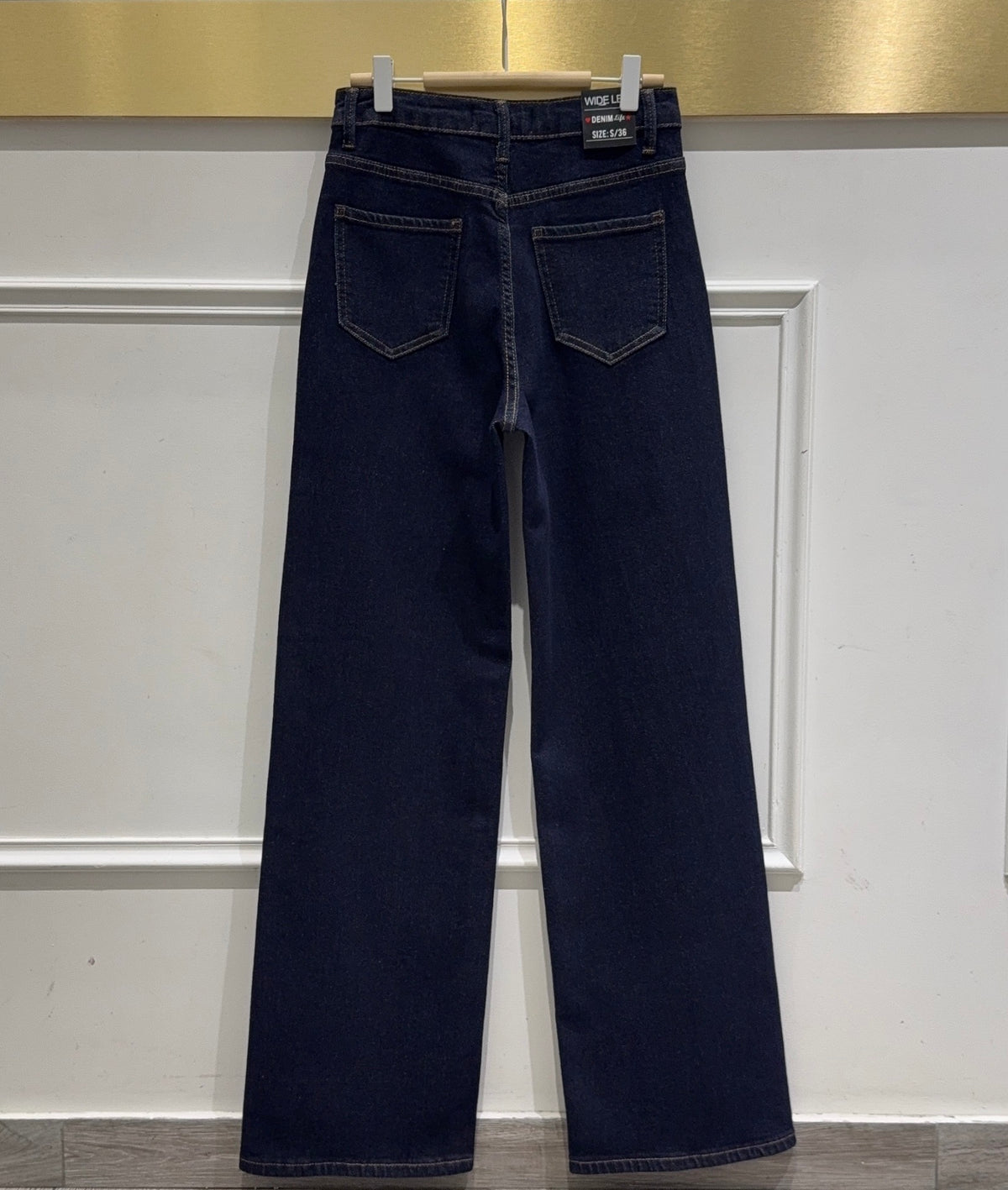 Jean Wide Leg Brut – Boutons Dorés