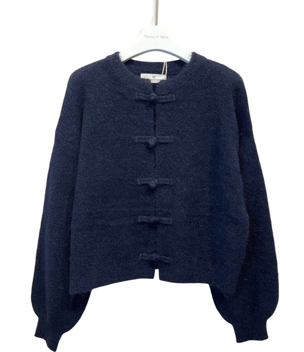 Gilet femme doux à nœuds – Léonie – 2 coloris