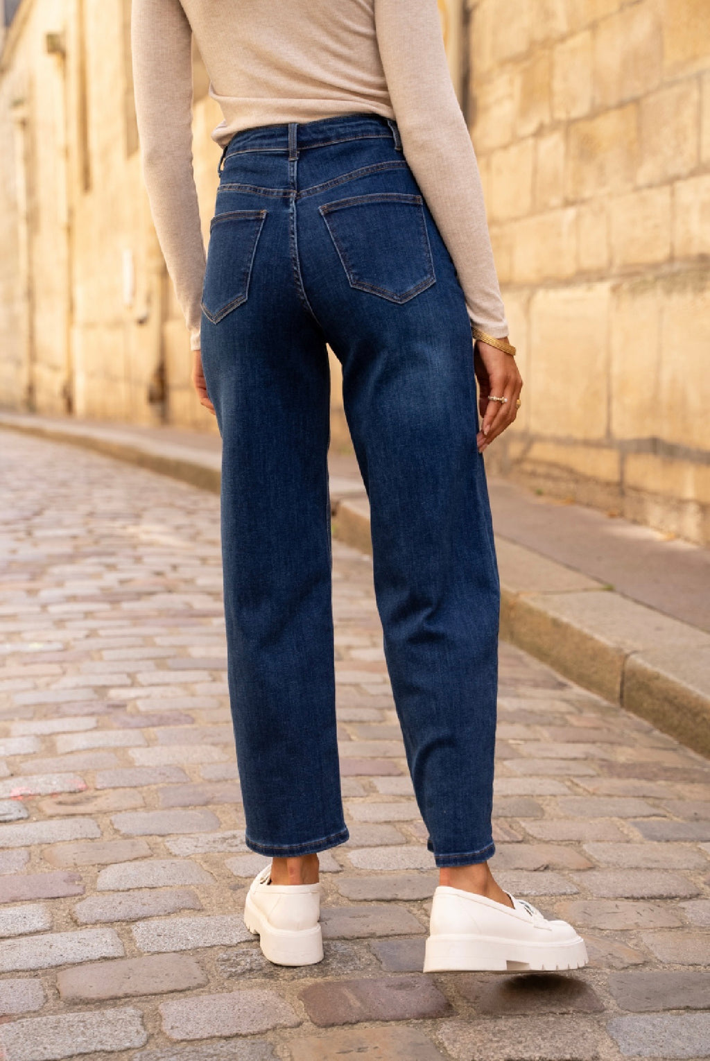 Jean femme brut wide balloon stretch – Zoé