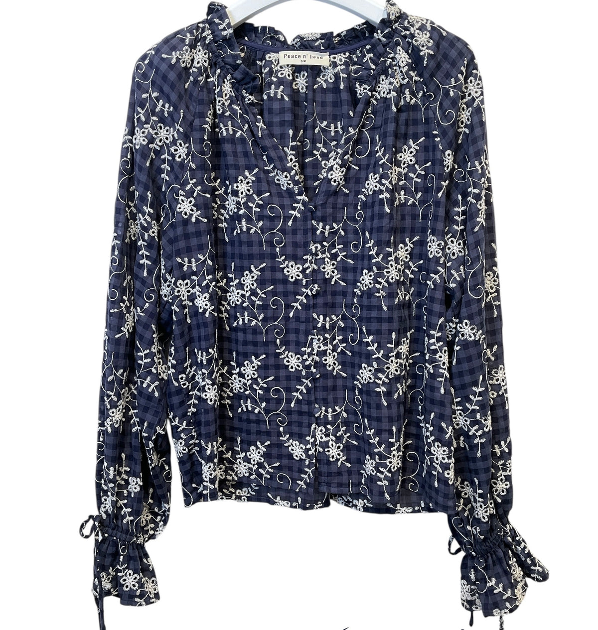 Blouse brodée marine – Esprit bohème chic