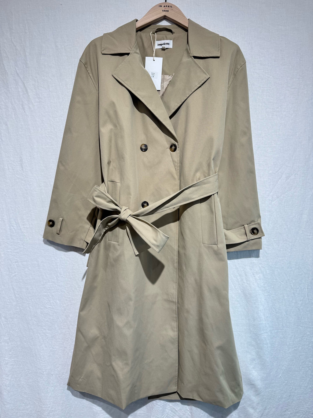 Trench Long Taupe Ceinturé