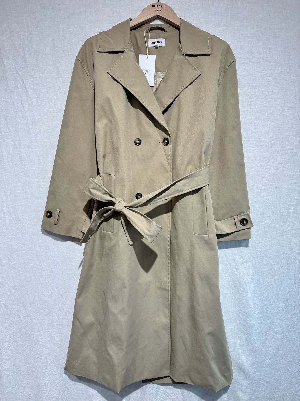 Trench Long Taupe Ceinturé