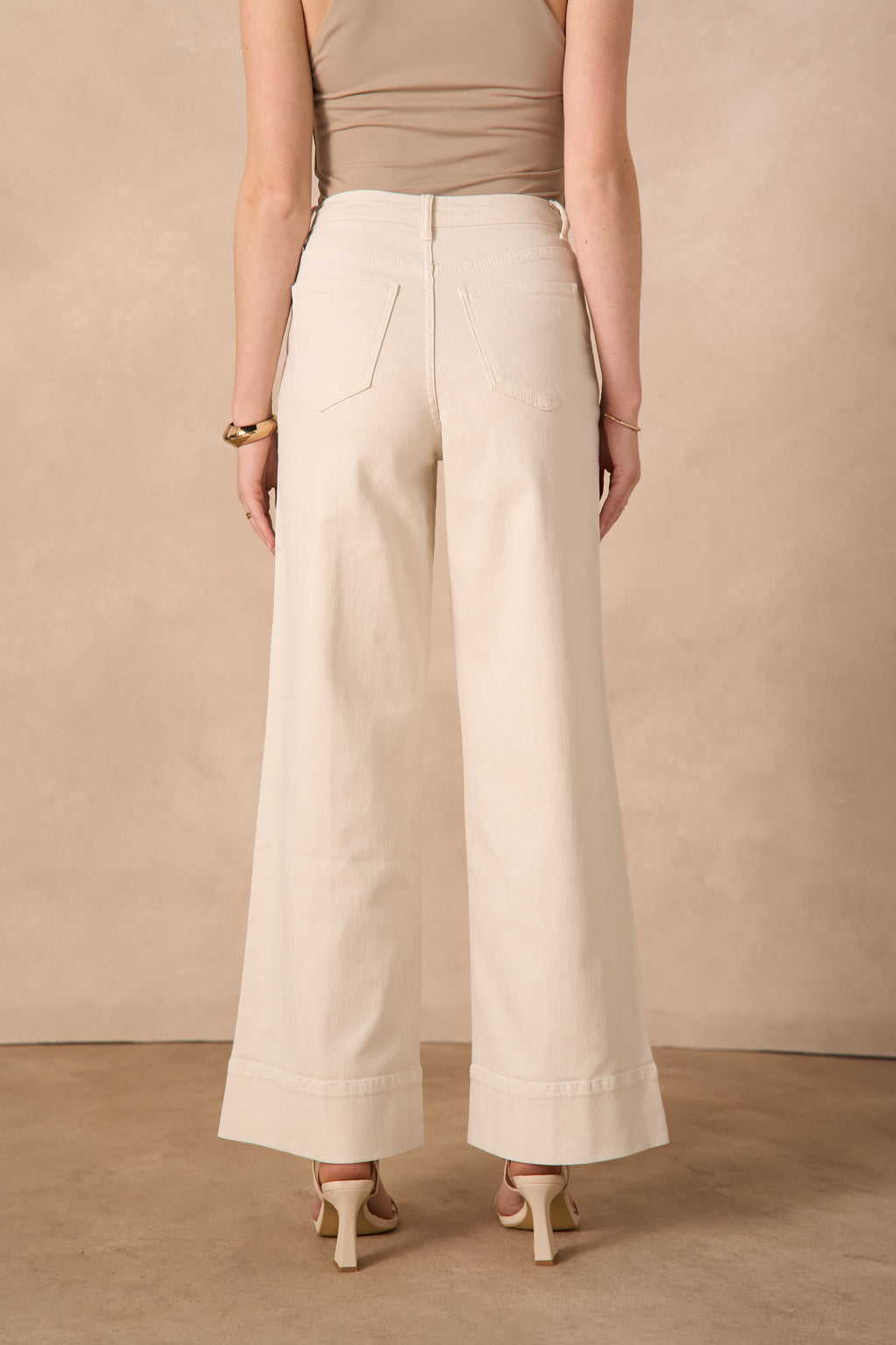 Jean écru taille haute Wide Leg